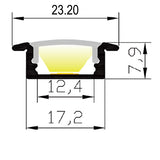 Black LED Recessed Profile LP001 Ultra Bright 2216 - Made to Measure Linear Lighting