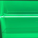RGB LED Glass Shelf Profile using LED Strip Lights - Made to Measure - Eden illumination - Kitchen Lighting & Commercial Lighting