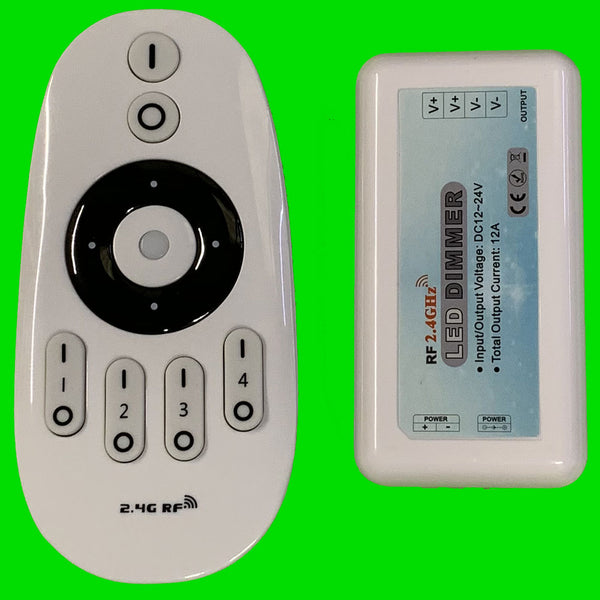 4 Zone Wireless Controller & Remote Dimmer for Single Colour LED Strip