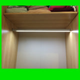 LED Wardrobe Rail Lights - 12W 528 LEDs - Bespoke lengths Internal PIR to Right -24V