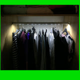 LED Wardrobe Rail Lights - 12W 528 LEDs - Bespoke lengths Internal PIR to Right -24V