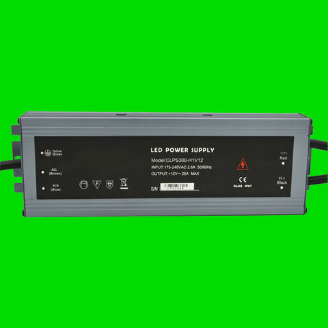 300 Watt CLPS IP67 12V Power Supply for LED Strip Light